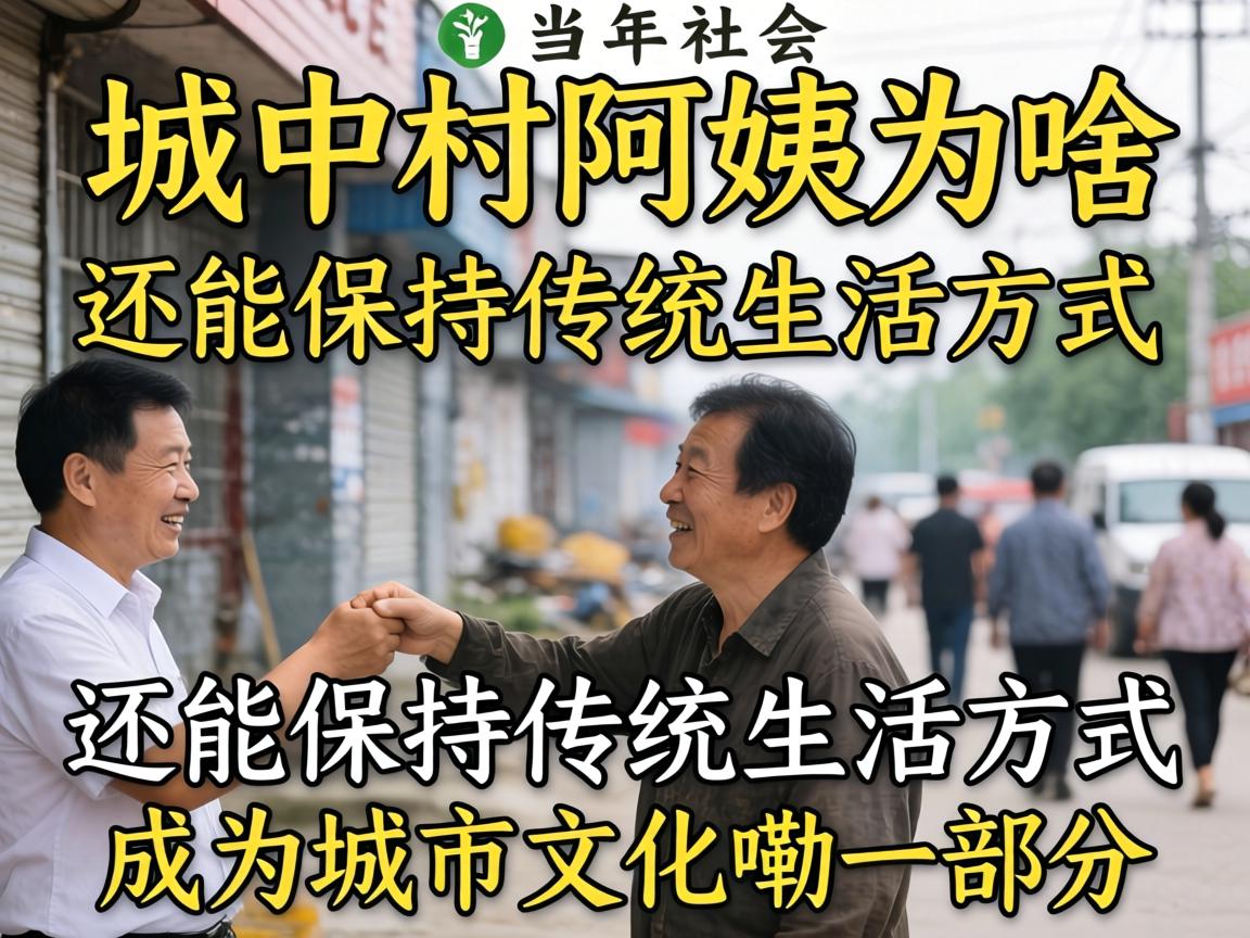 在当今社会，城中村阿姨为啥还能保持传统生活方式，并成为城市文化嘞一部分？