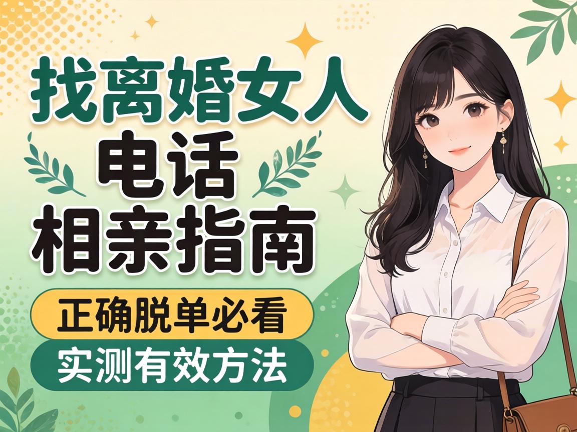 找离婚女人电话相亲指南｜正确脱单必看｜实测有效方法