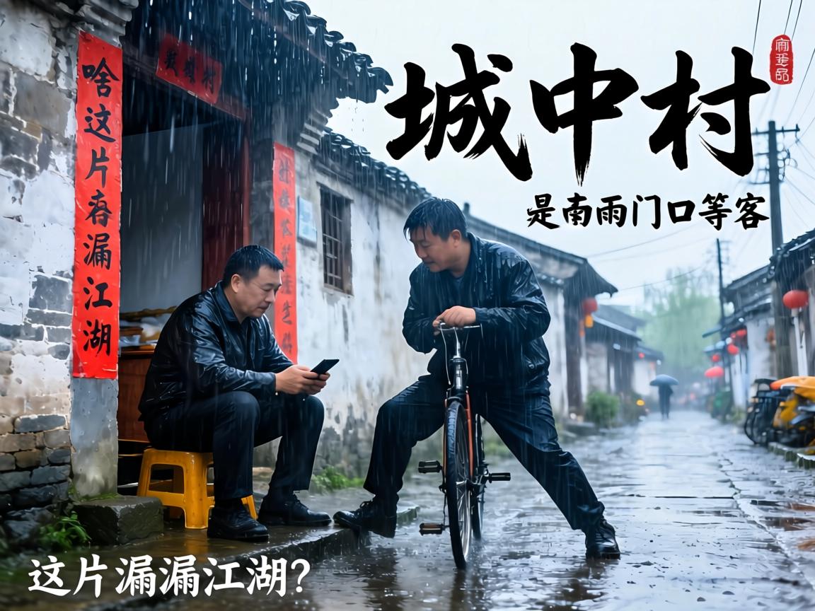 城中村雨天门口等客，，，是啥在支持着这片湿漉漉的江湖？？
