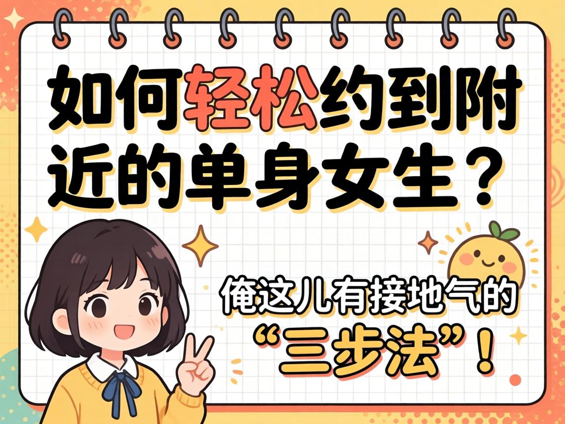 “若何轻松约到左近的单身女生”？俺这儿有接地气的“三步法”！