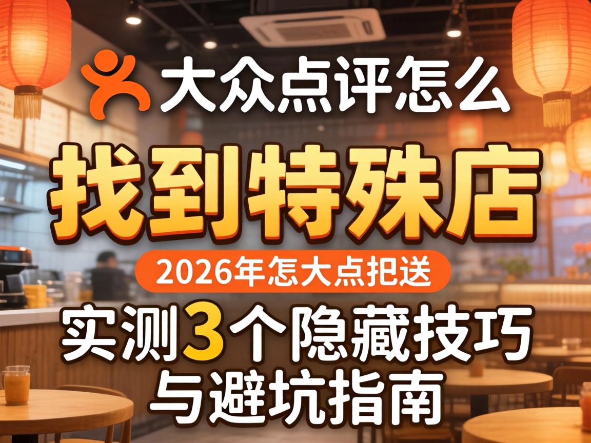 大众点评怎么找到特殊店,2026年实测3个隐藏技巧与避坑指南