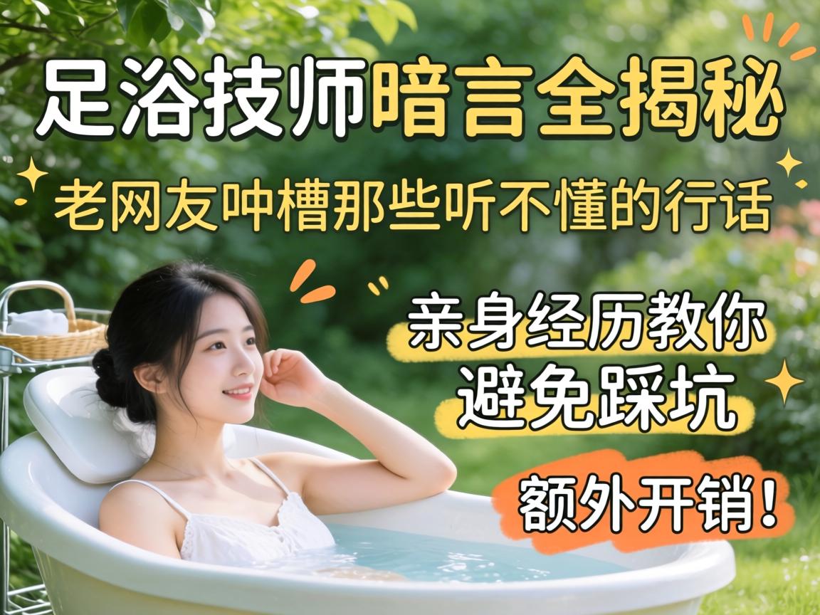足浴技师隐语全揭秘：老网友吐槽那些听不懂的行话，亲自经历教你预防踩坑和额表开销！