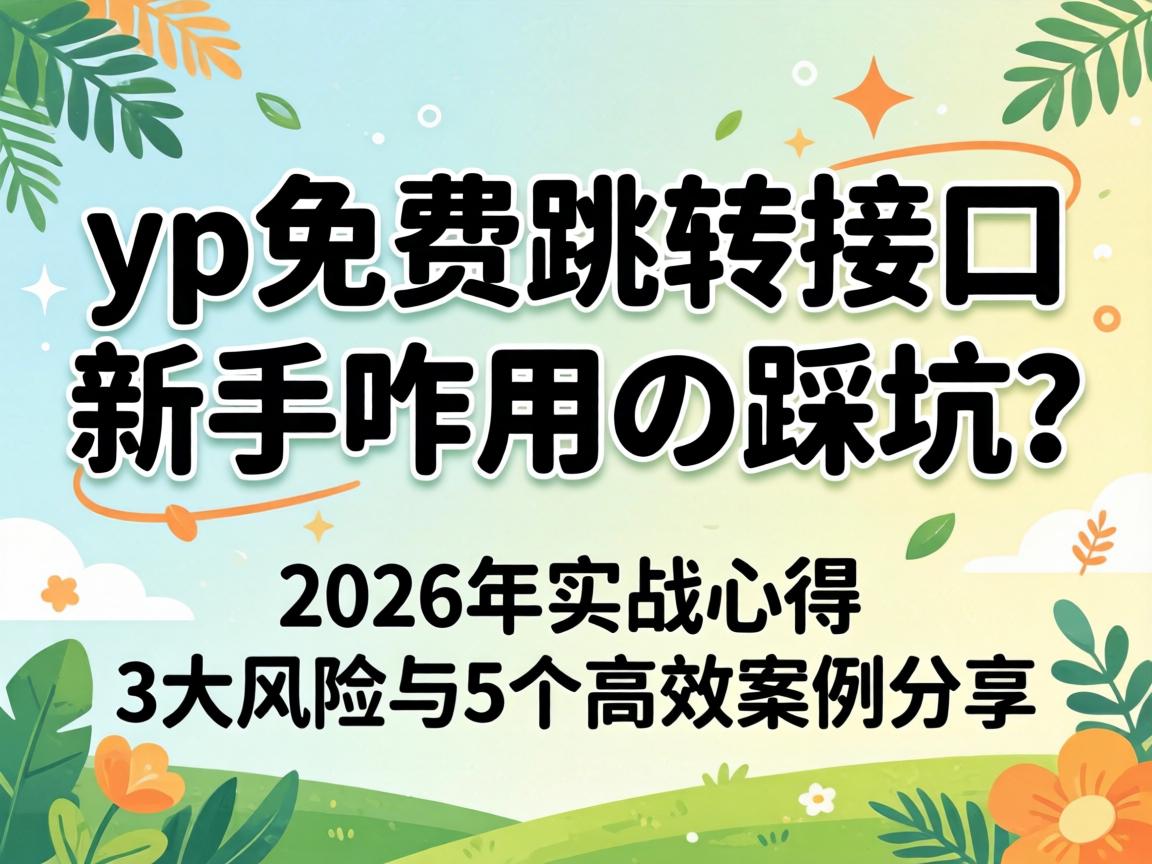 yp免费跳转接口，新手咋用不踩坑？2026年实战心得、3大风险与5个高效案例分享