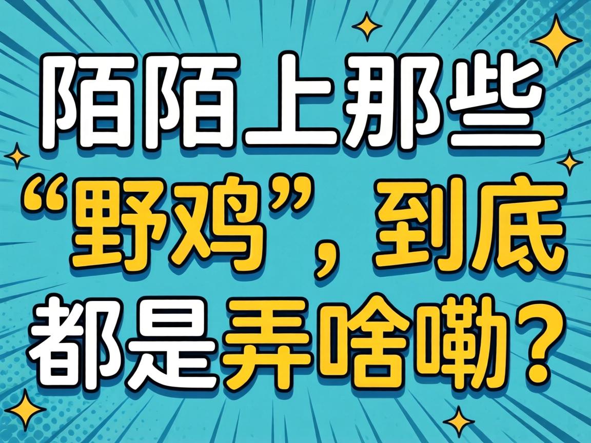 陌陌上那些“野鸡”，到底都是弄啥嘞？