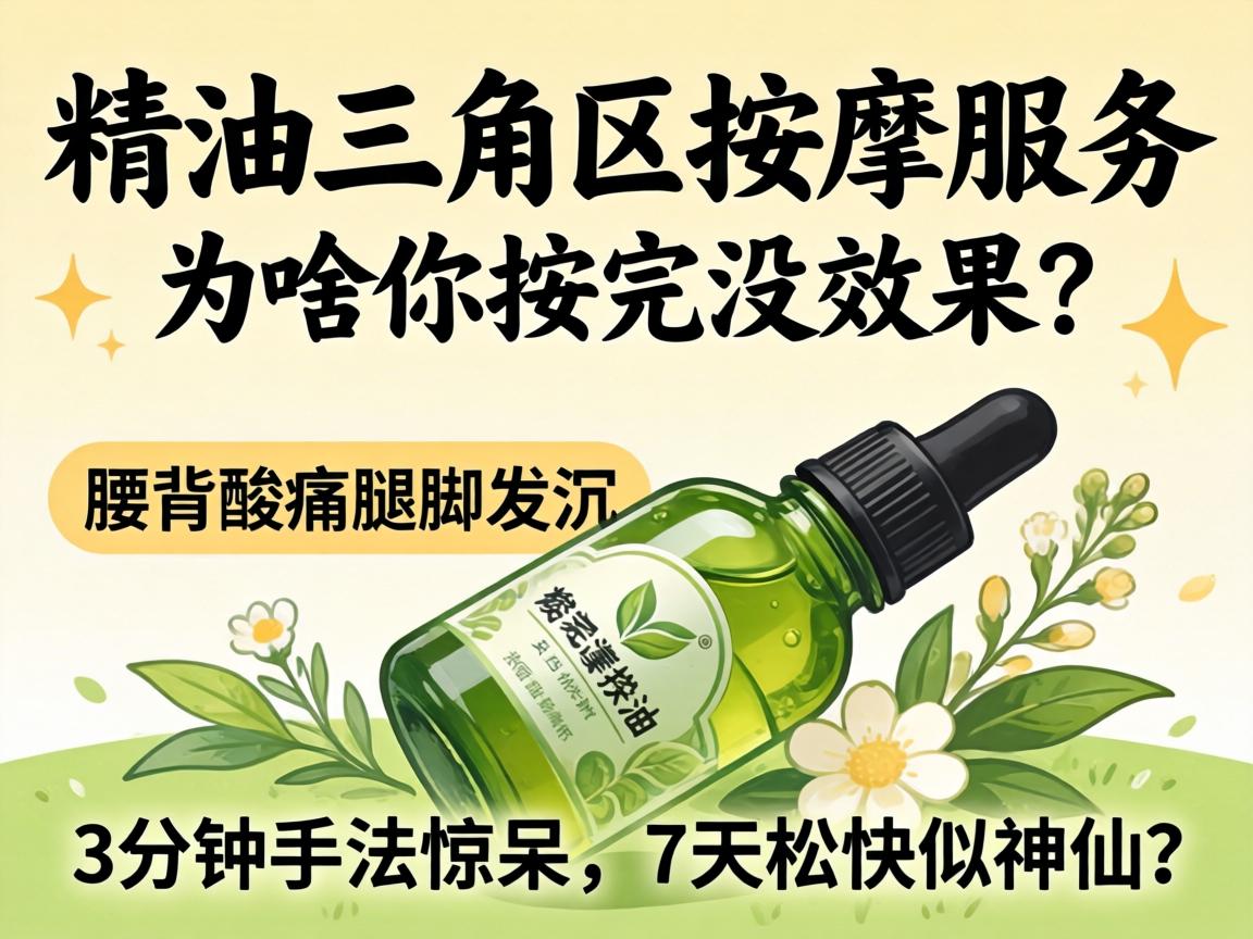 精油三角区推拿服务，为啥你按完没成效？腰背酸痛腿脚发沉，3分钟手法惊呆，7天松快似神仙？