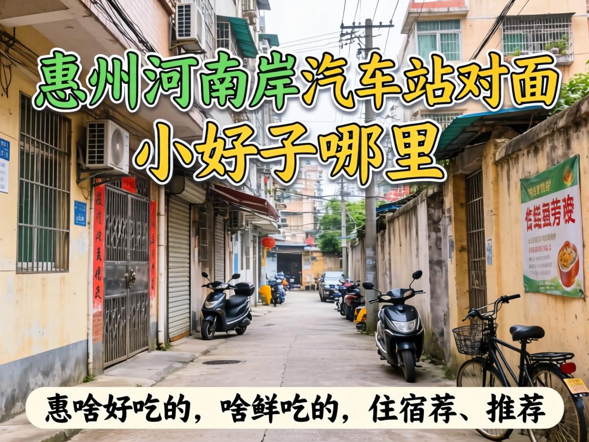 惠州河南岸汽车站对面小巷子在哪？有啥好吃的和住宿推荐？