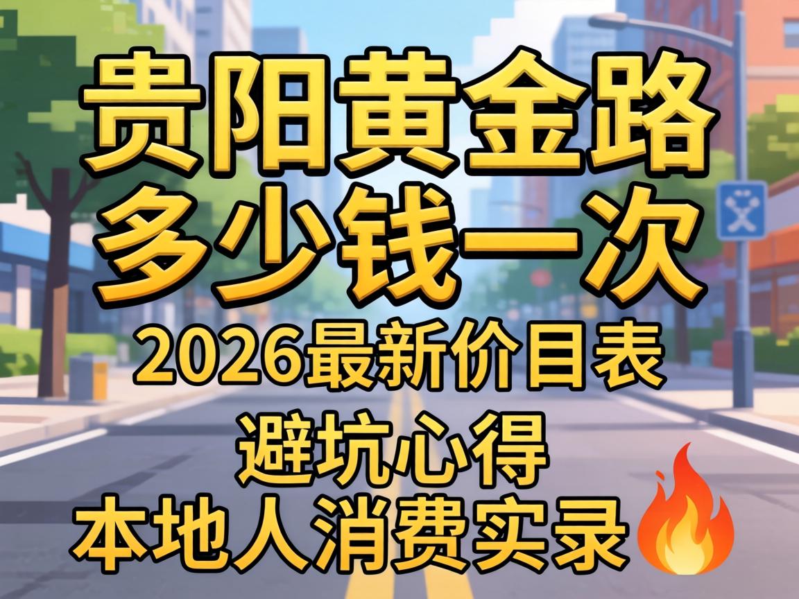 贵阳黄金路几多钱一次_2026最新价目表、避坑心得与本地人消费实录?