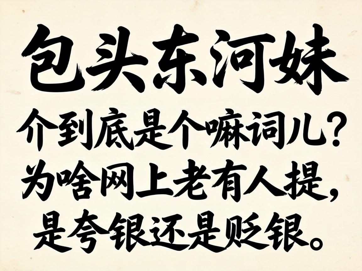 包头东河妹，介到底是个嘛词儿？为嘛网上老有人提，是夸银还是贬银？