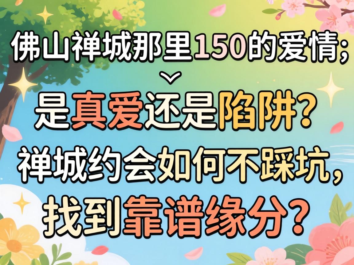 佛山禅城那里有150的爱情，是真爱还是陷阱？禅城约会如何不踩坑，找到靠谱缘分？