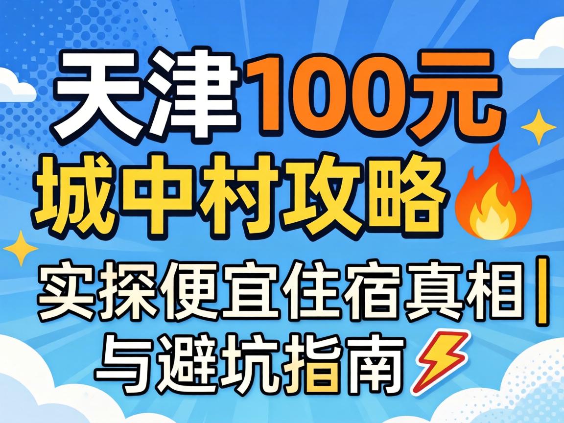 天津100元城中村攻略?|实探便宜住宿真相与避坑指南?