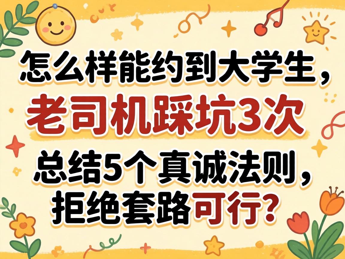 怎么样能约到大学生,老司机踩坑3次总结5个真诚法则,拒绝套路可行?