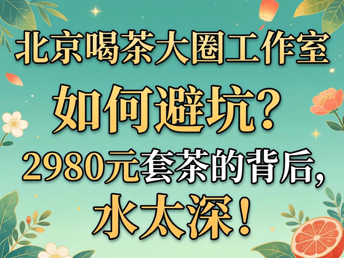 北京喝茶大圈工作室，如何避坑？2980元套茶的背后，水太深！