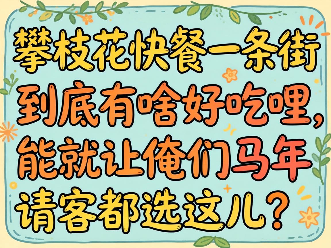 攀枝花快餐一条街到底有啥好吃哩,能让俺们马年请客都选这儿?