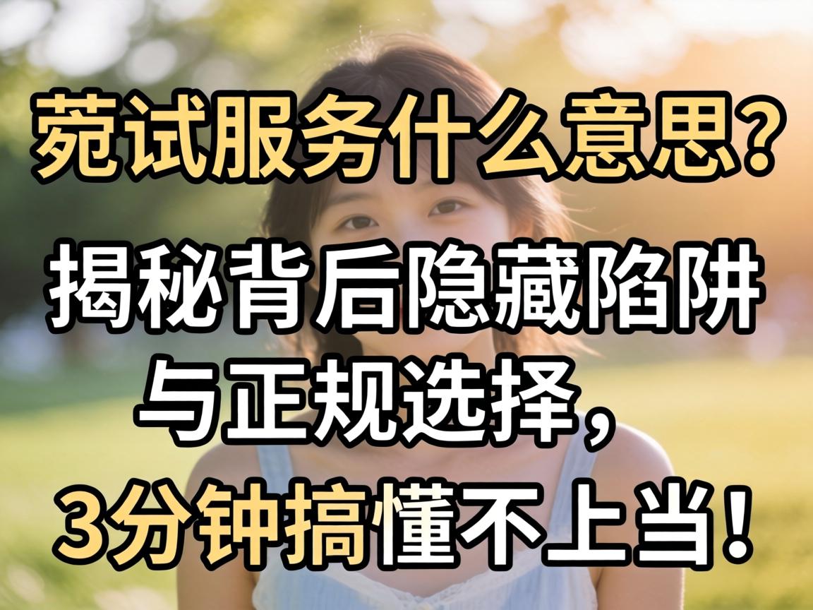 菀试服务什么意思?揭秘背后隐藏的陷阱与正规选择,3分钟搞懂不上当!