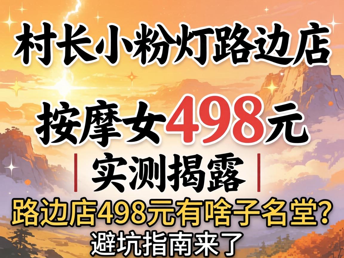 村长幼粉灯路边店推拿女498元实测告发｜路边店498元有啥子名堂？避坑指南来了