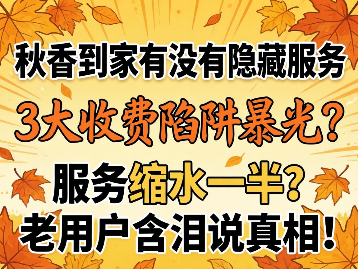 秋香到家有没有隐藏服务，3大收费陷阱曝光？服务缩水一半？老用户含泪说真相！