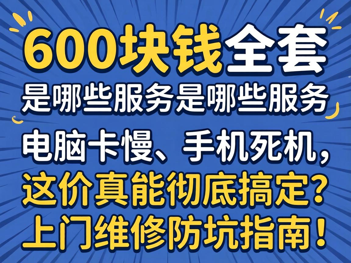 600块钱全套是哪些服务？电脑卡慢、手机死机，这价真能彻底搞定？上门维建防坑指南！