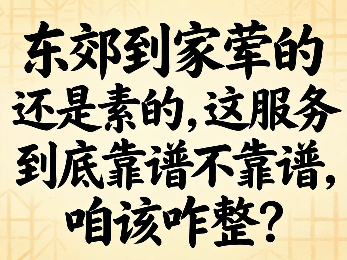 东郊到家荤的还是素的，这服务到底靠谱不靠谱，咱该咋整？