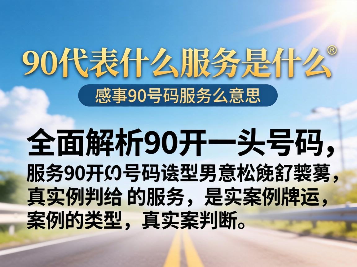 90代表什么服务是什么意思？全面解析90开头号码的服务类型与真实案例