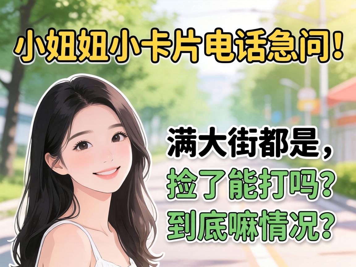 小姐姐小卡片电话急问！满大街都是，捡了能打吗？到底嘛情况？