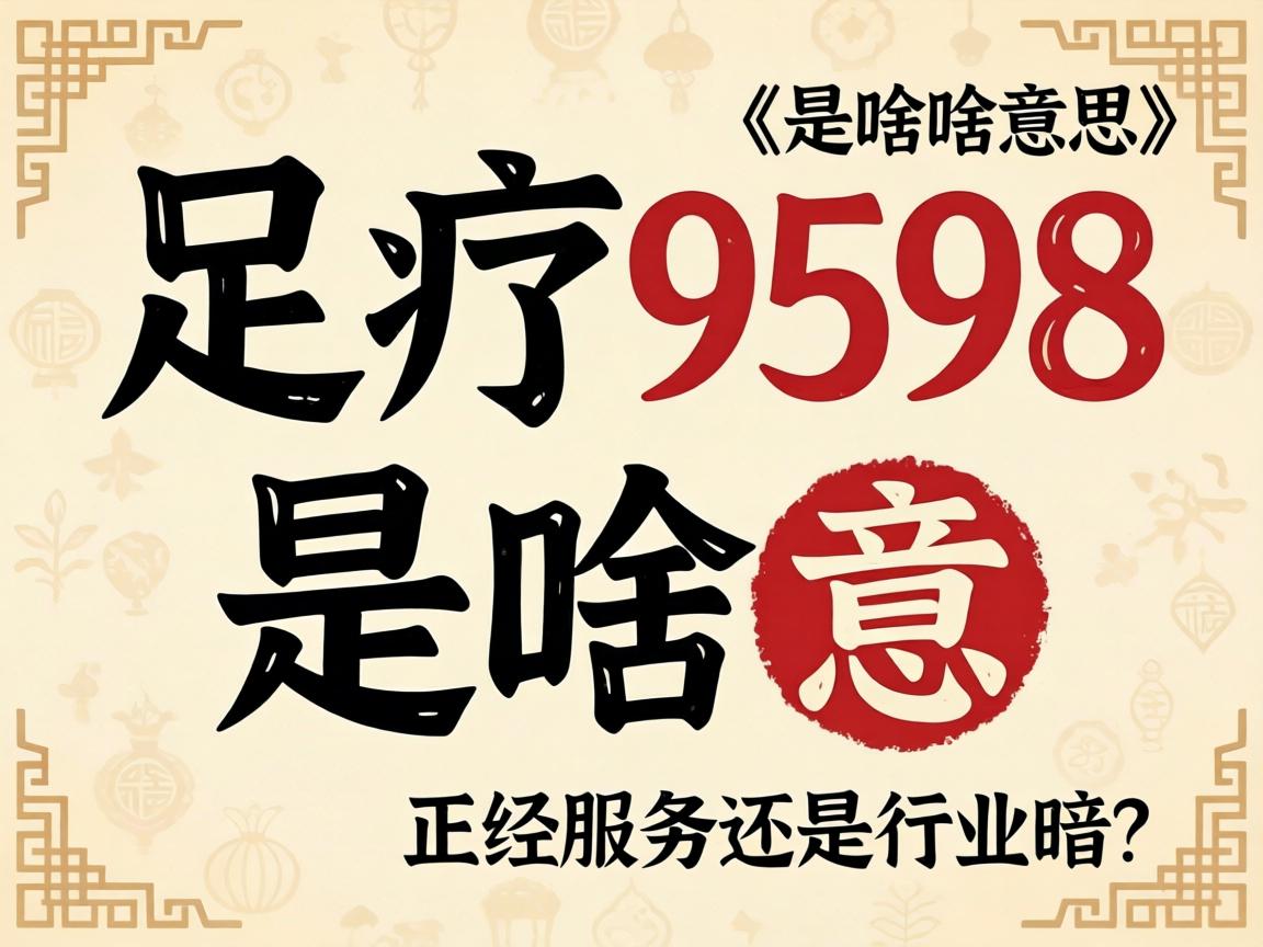 足疗9598是啥意思？是正经服务还是行业隐语？