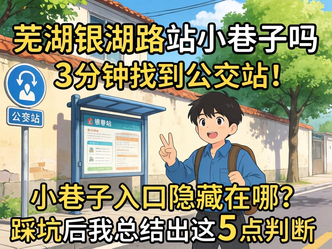 芜湖银湖路有站小巷子的吗,3分钟找到公交站！小巷子入口隐藏在哪？踩坑后我总结出这5点