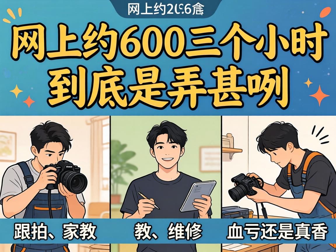 网上约的600三个小时，到底是弄甚咧？跟拍、家教、维修，血亏还是真香？