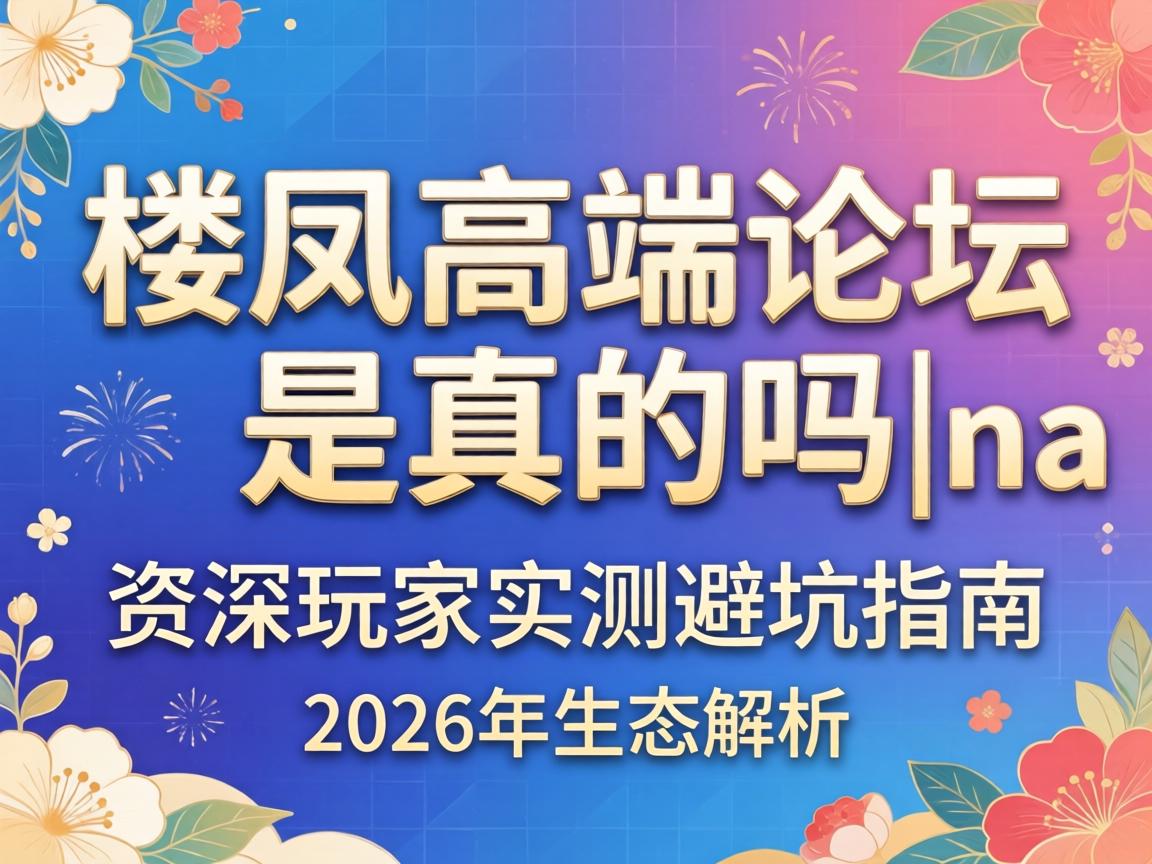 楼凤高端论坛是真的吗|资深玩家实测避坑指南与2026年生态解析