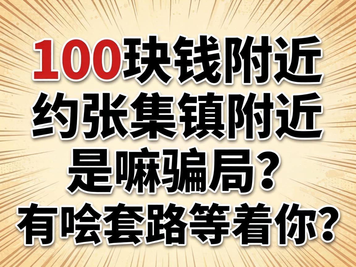 100块钱附近约张集镇附近是嘛骗局？有嘛套路等着你？