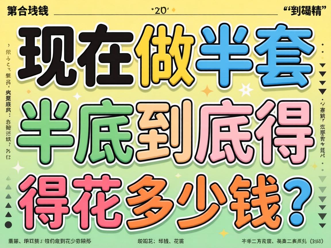 现在做半套到底得花多少钱?