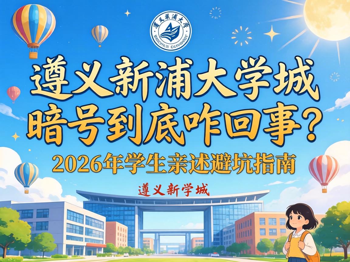 遵义新浦大学城记号到底咋回事？2026年学生亲述避坑指南