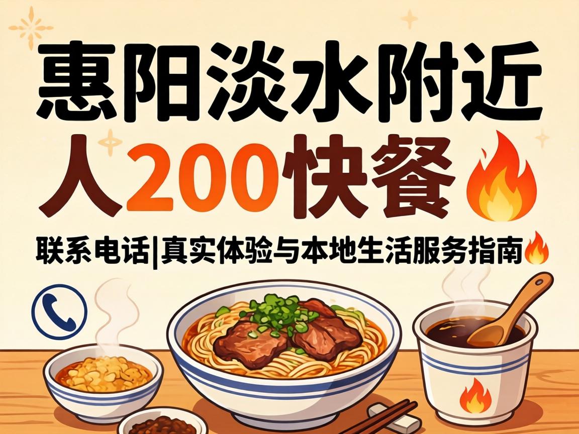 惠阳淡水附近人200快餐联系电话|真实体验与本地生活服务指南?