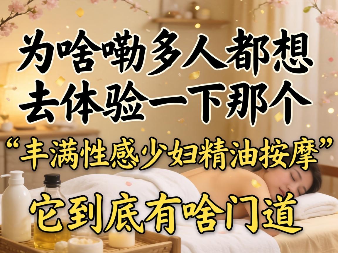 为啥嘞多人都想去体验一下那个“丰满性感少妇精油按摩”,它到底有啥门道?