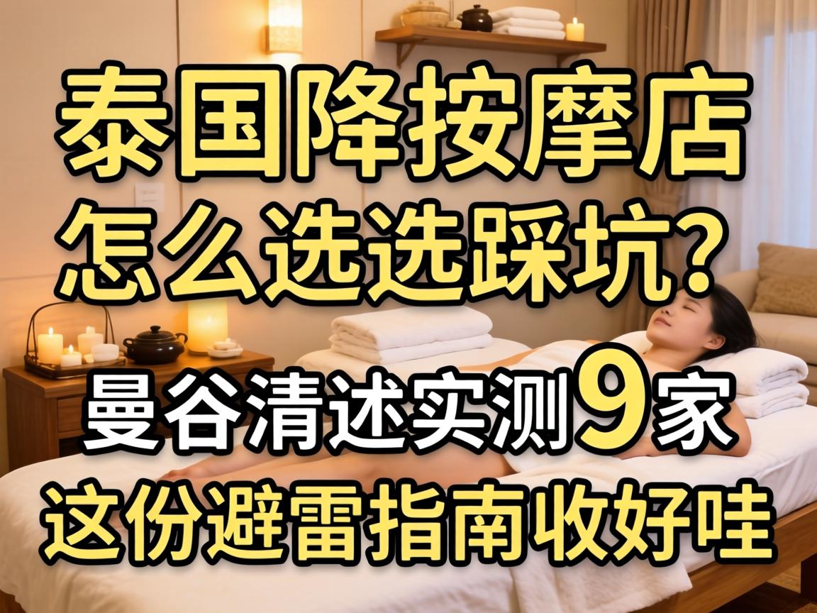 泰国spa推拿店怎么选不踩坑？曼谷清迈实测9家，这份避雷指南收好哇