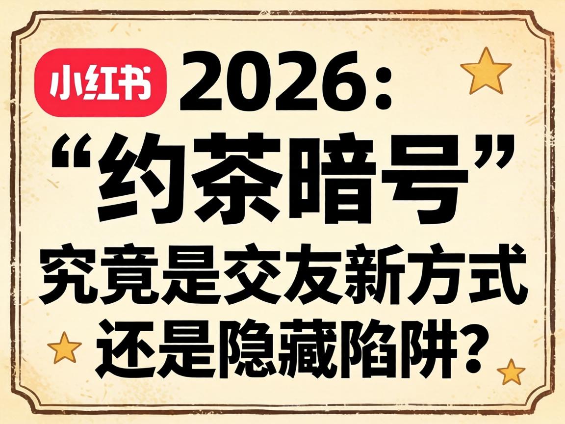 在2026年，小红书上的“约茶暗号”究竟是交友新方式还是隐藏陷阱？