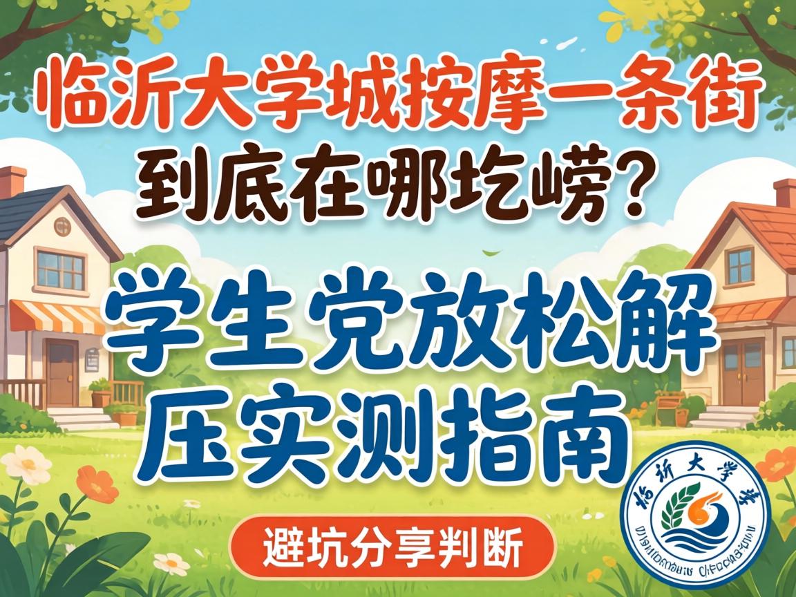 鹤壁大学城推拿一条街到底在哪圪崂？学生党放松解压实测指南，避坑分享