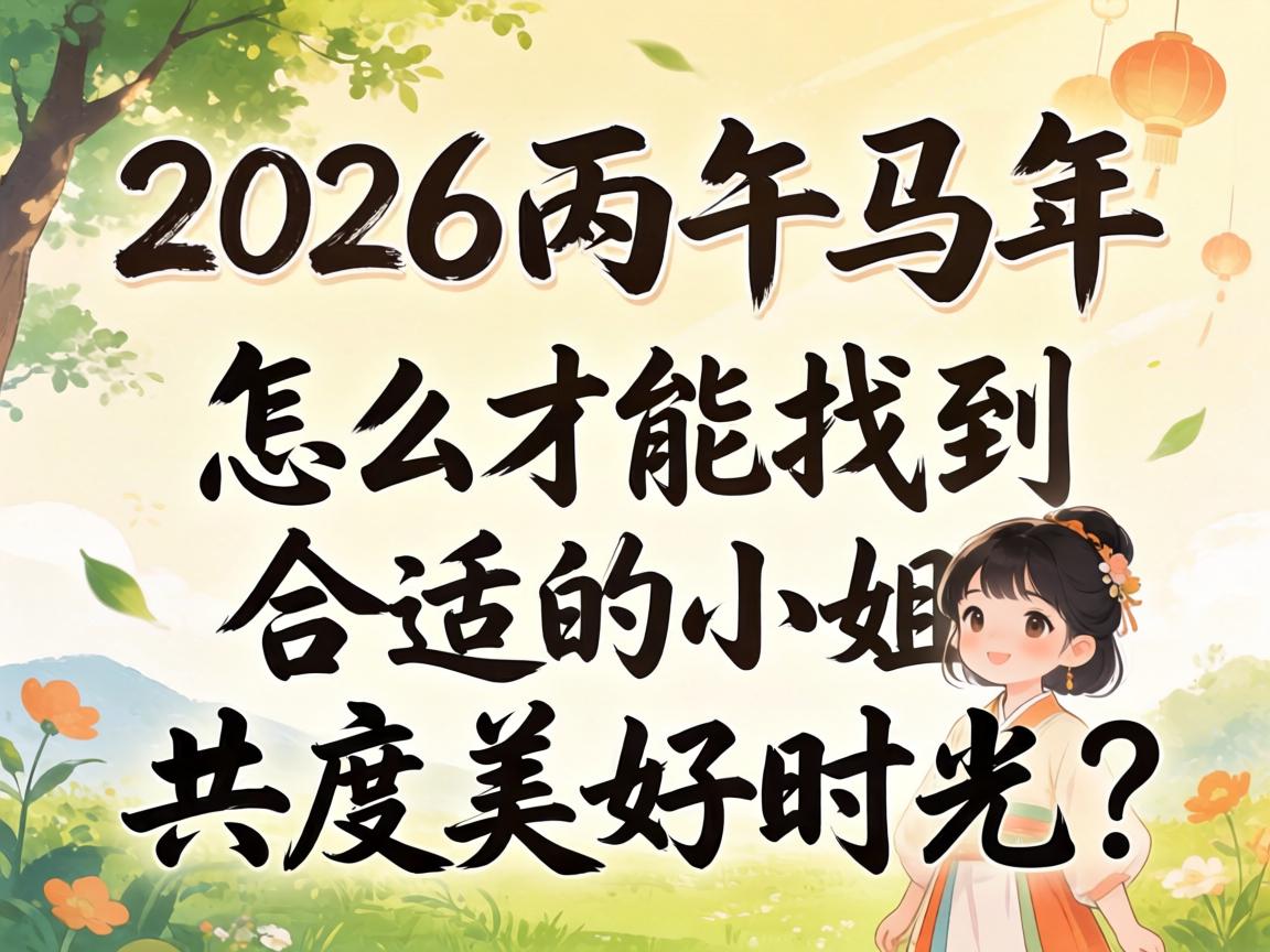 在2026丙午马年，怎么能力找到相宜的幼姐共度美好时光？