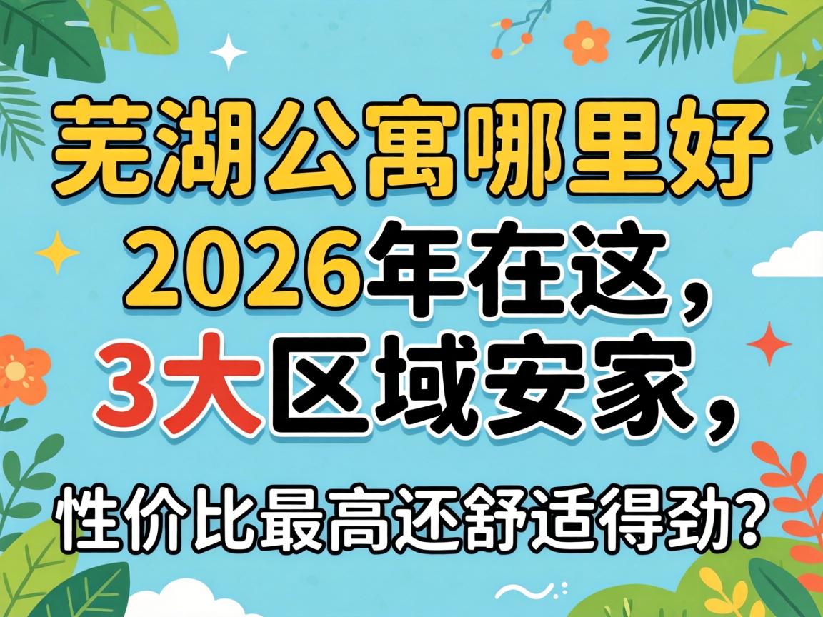 芜湖公寓哪里好,2026年在这3大区域安家,性价比最高还舒适得劲?