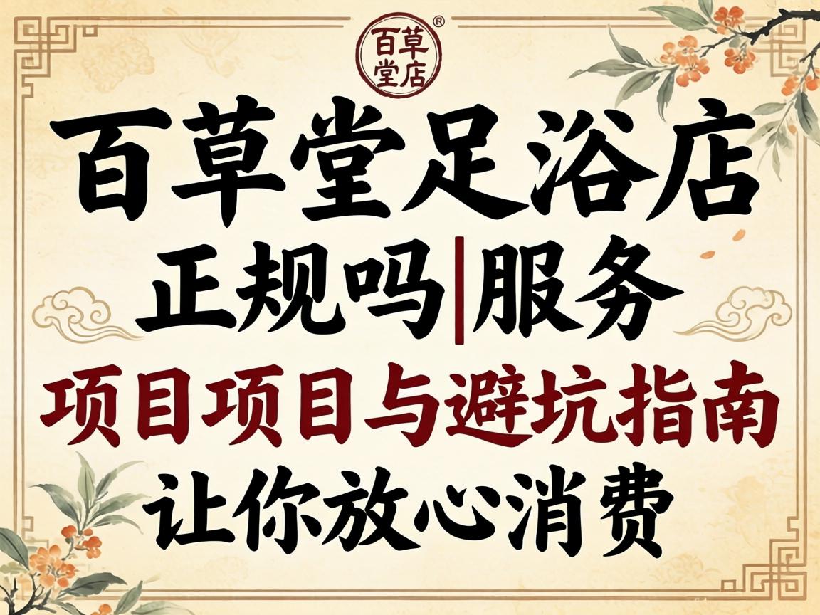 百草堂足浴店正规吗|服务项目与避坑指南，让你安心消费