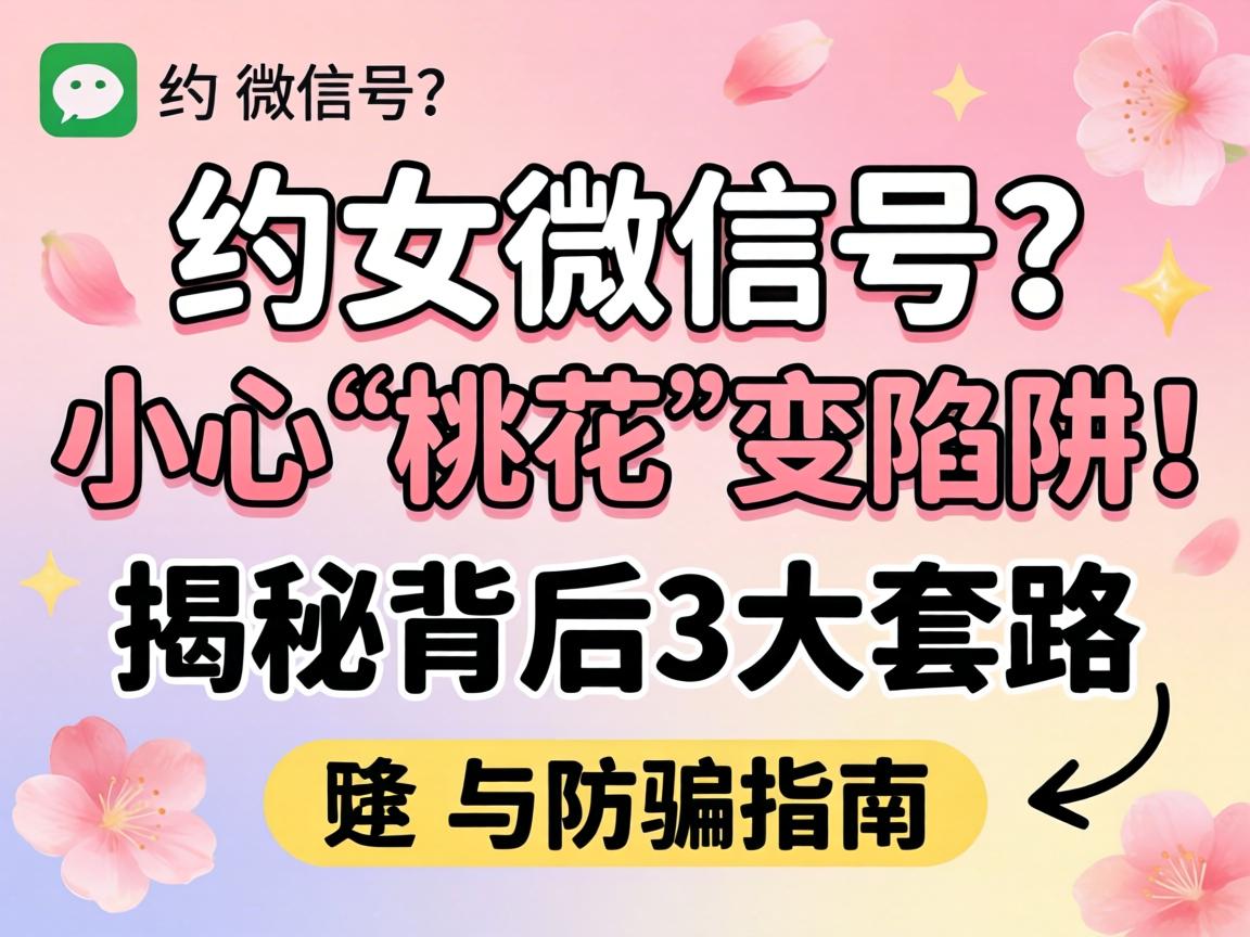 可约女微信号？幼心“桃花”变陷阱！揭秘背后3大套路与防骗指南