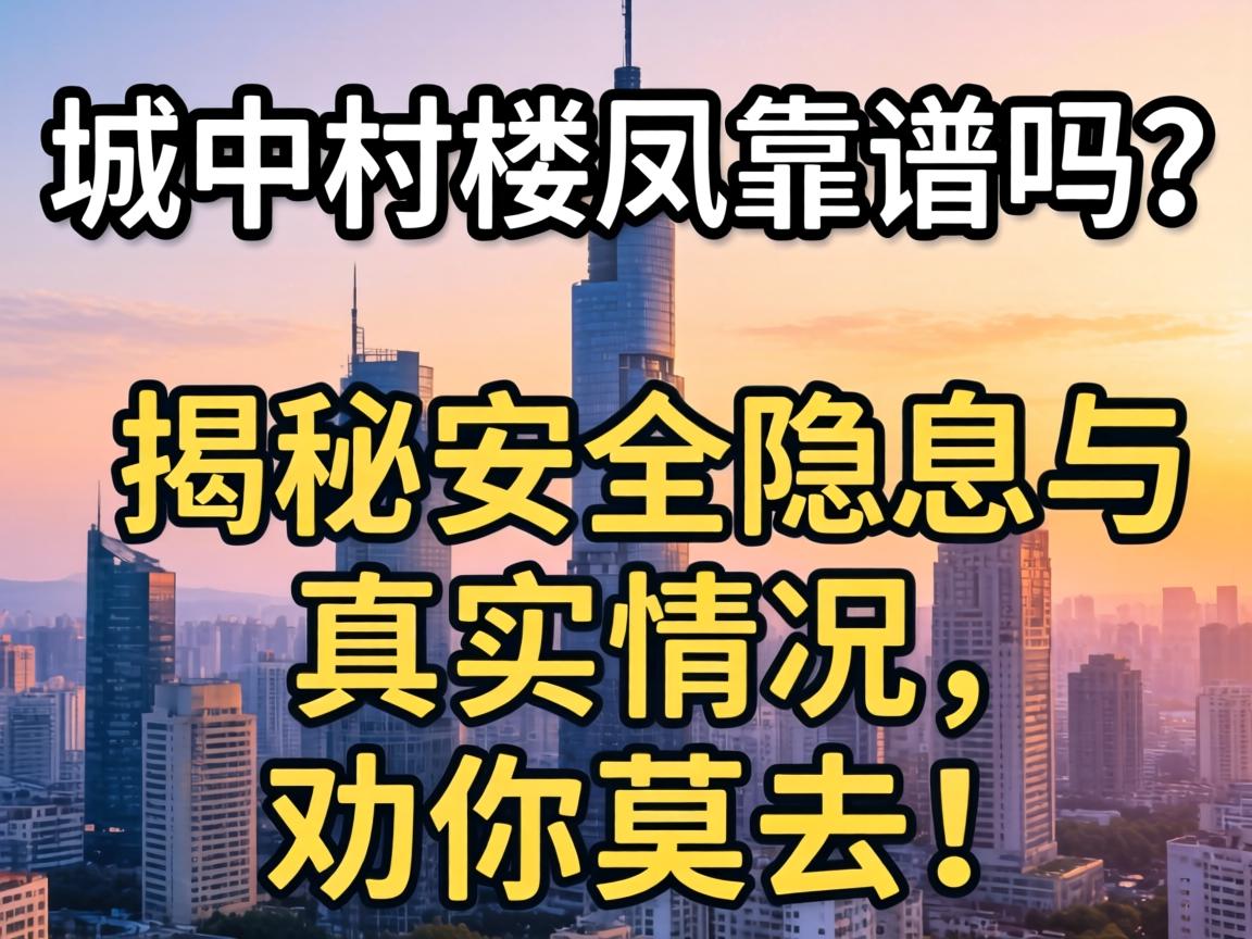 城中村楼凤靠谱吗？揭秘安全隐患与真实情况，劝你莫去！