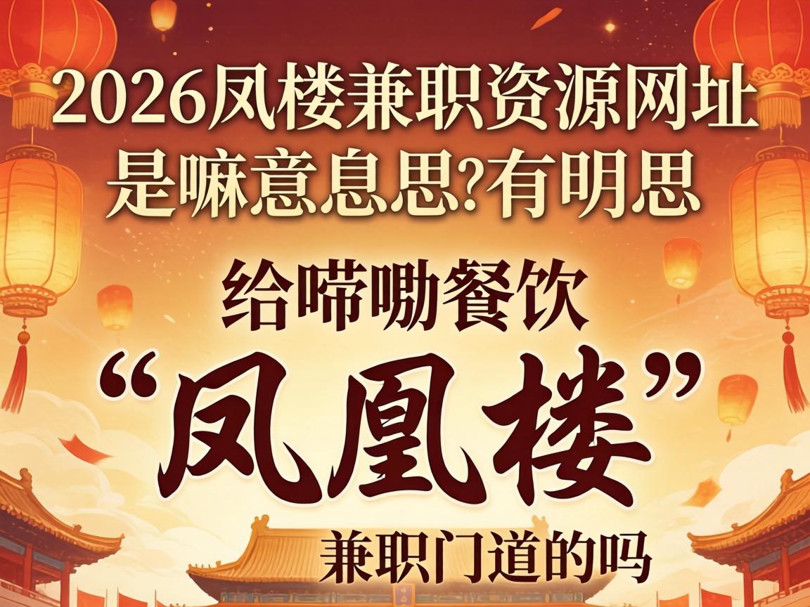 2026凤楼兼职资源网址是嘛意思？有明白人给唠唠餐饮“凤凰楼”的兼职门道吗？
