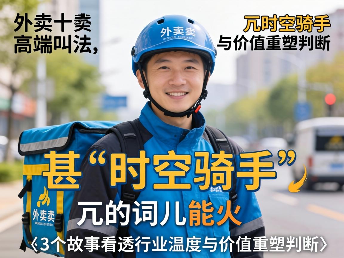 外卖员的高端叫法，为甚“时空骑手”兀的词儿能火？3个故事看透行业温度与价值重塑