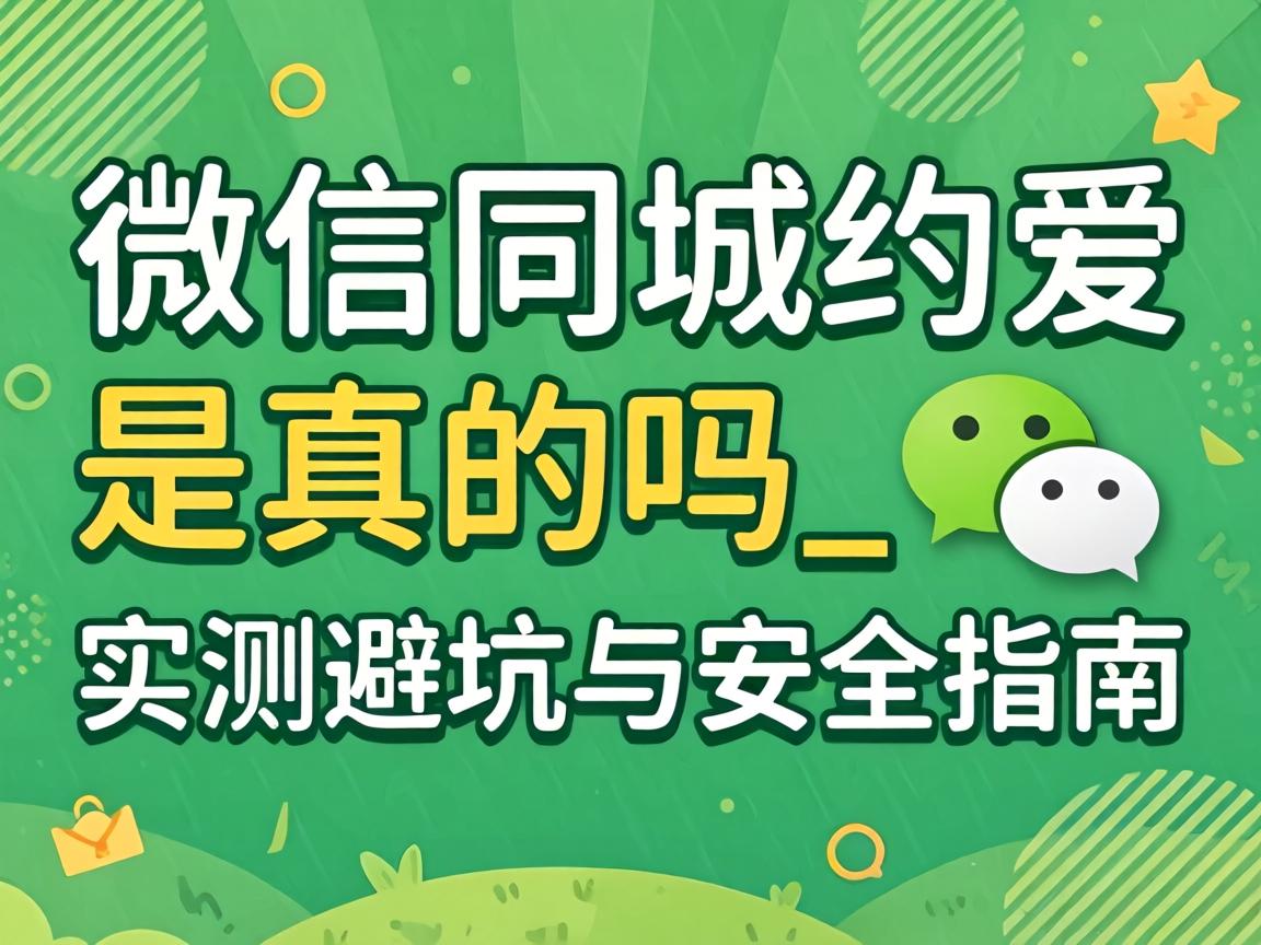 微信同城约爱是真的吗_实测避坑与清静指南
