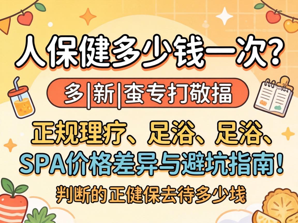 大保健多少钱一次？正规理疗、足浴、SPA价格差异与避坑指南