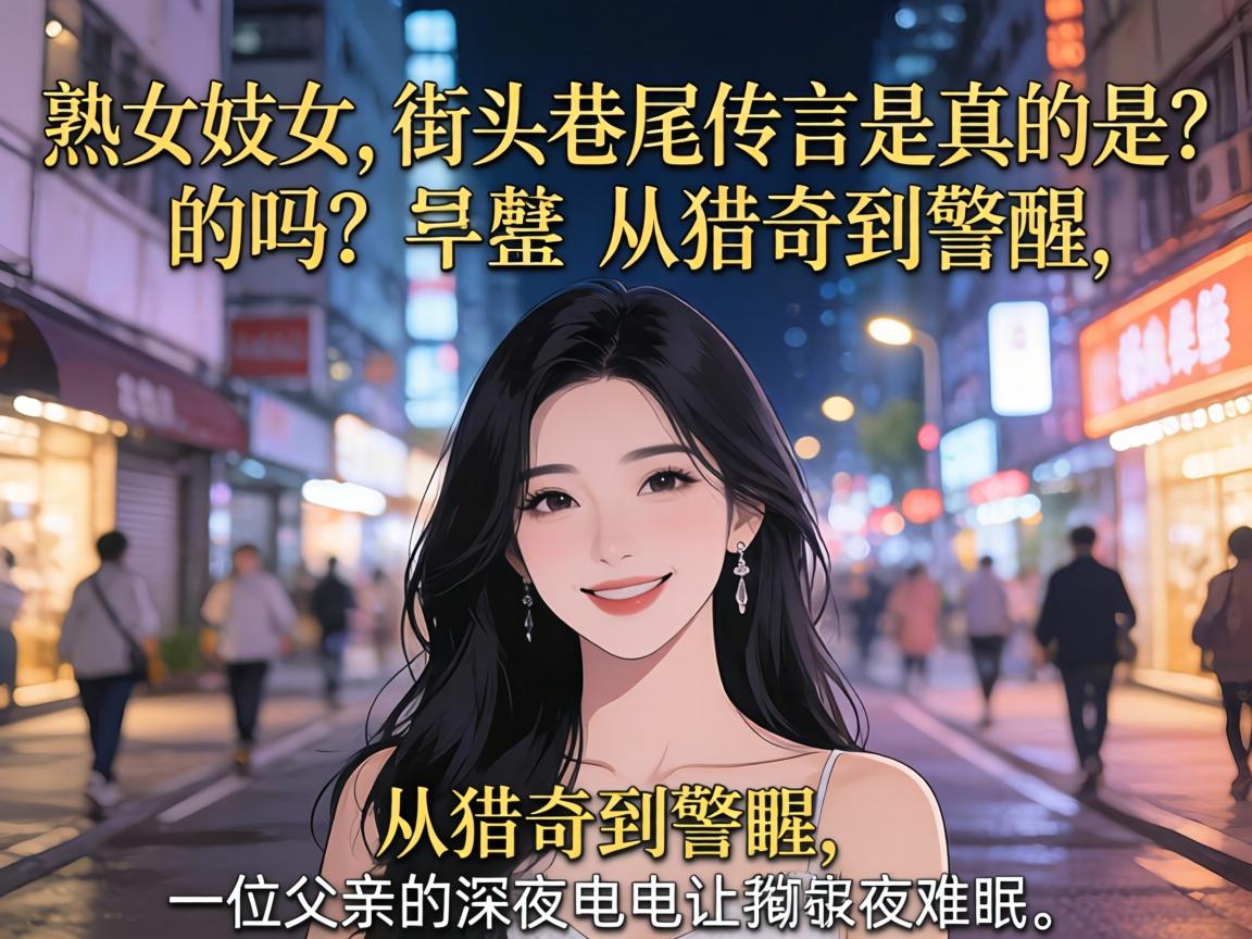 熟女妓女，街头巷尾的传言是真的吗？从猎奇到警醒，一位父亲的深夜来电让我彻夜难眠