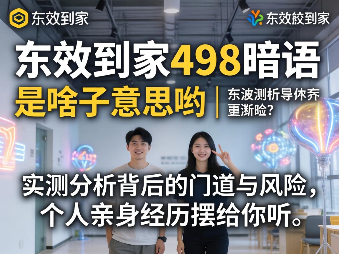 东效到家498隐语是啥子意思哟？| 实测分析背后的蹊径与风险，幼我亲自经历摆给你听