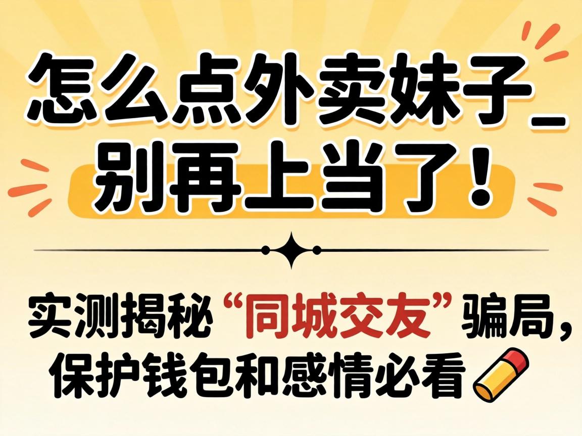 怎么点外卖妹子_别再上当了！实测揭秘“同城交友”骗局，保护钱包和感情必看?