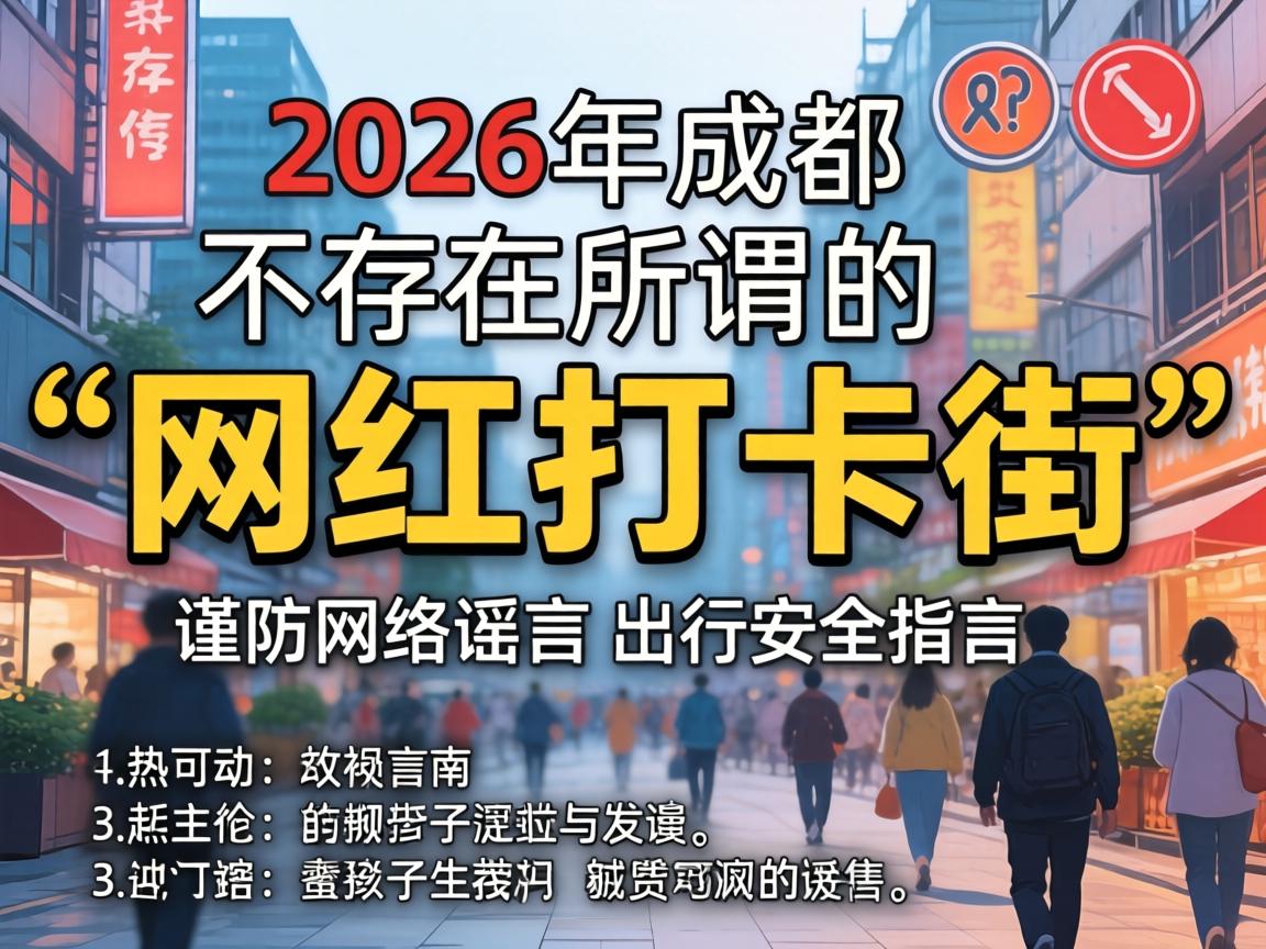 2026年成都是否存在所谓的“网红打卡街”？谨防网络谣言与出行安全指南