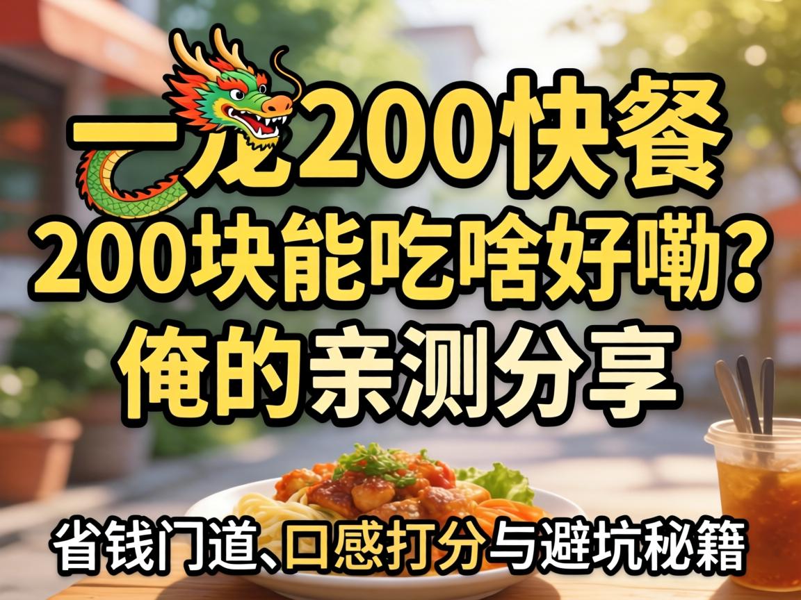 一条龙200快餐，200块能吃啥好嘞？俺的亲测分享：省钱门道、口感打分与避坑秘籍
